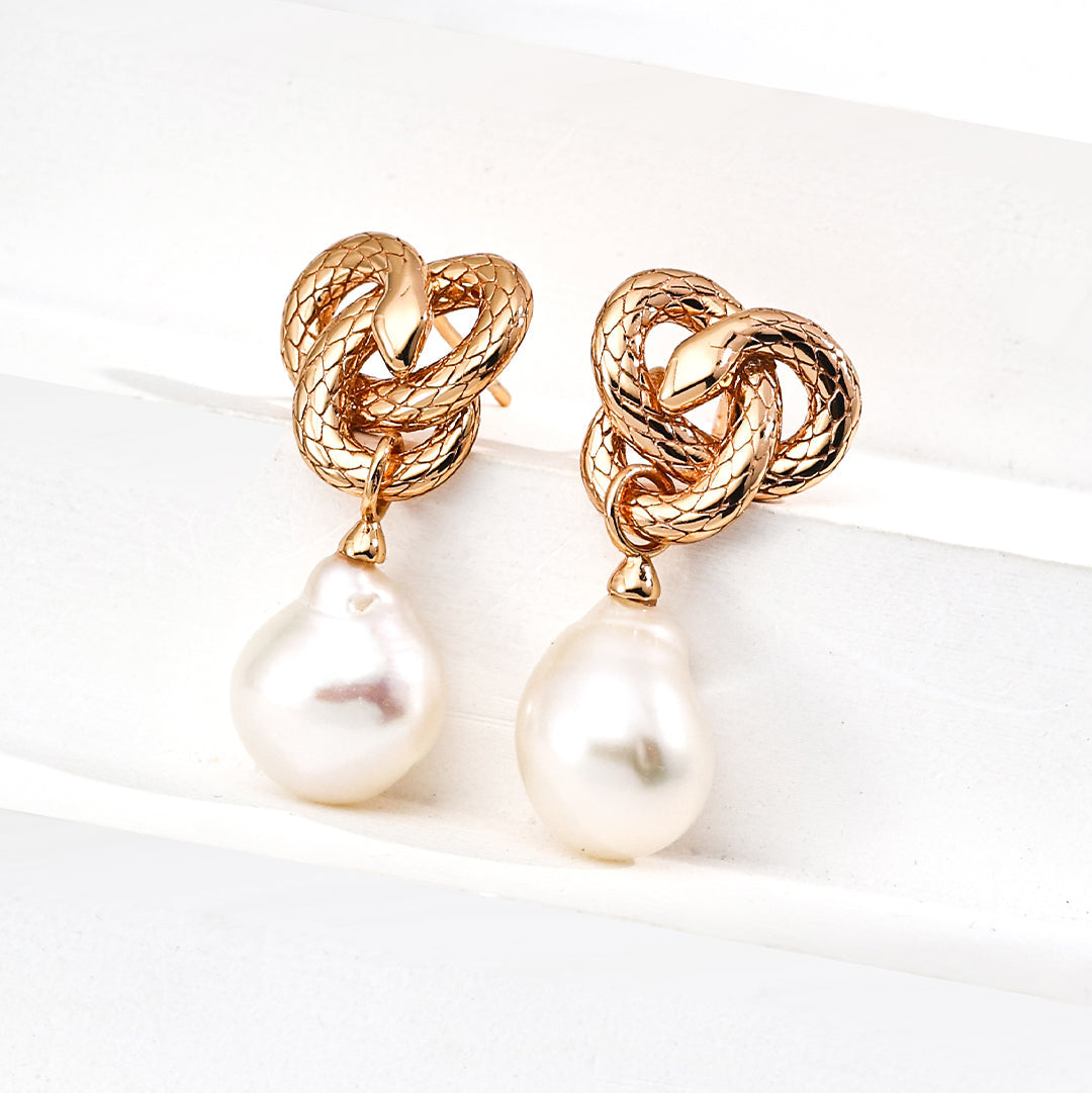 Serpentine Baroque Earrings