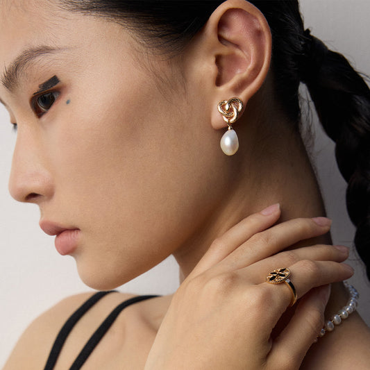 Serpentine Baroque Earrings