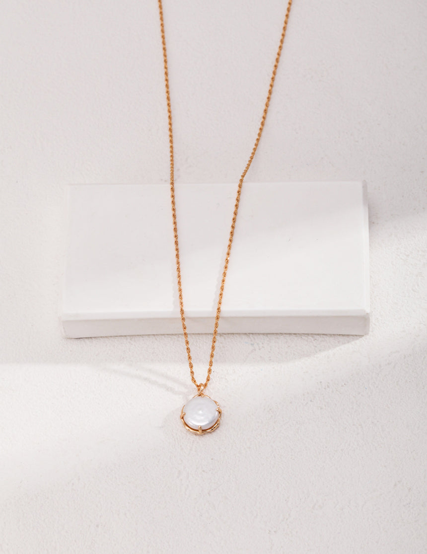 Flip Pearl Pendant Necklace